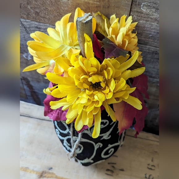 Autumn Throw Pillow and Stuffed Floral Pumpkin Set - Picture 12 of 12